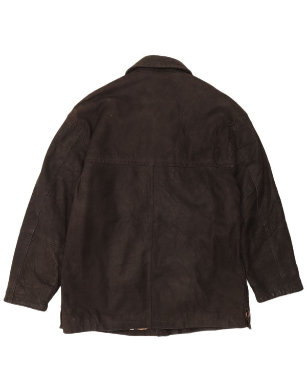 Jaqueta de couro masculina Douglas UK 42 XL marrom