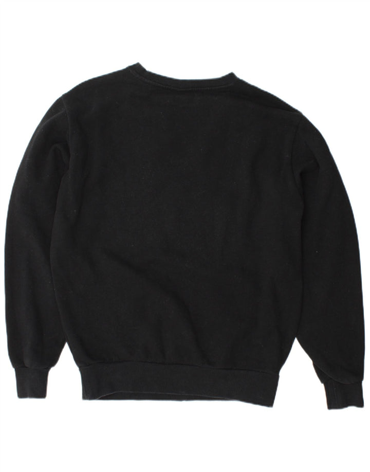 ELLESSE Suéter feminino com estampa gráfica oversized Reino Unido 10 pequeno preto