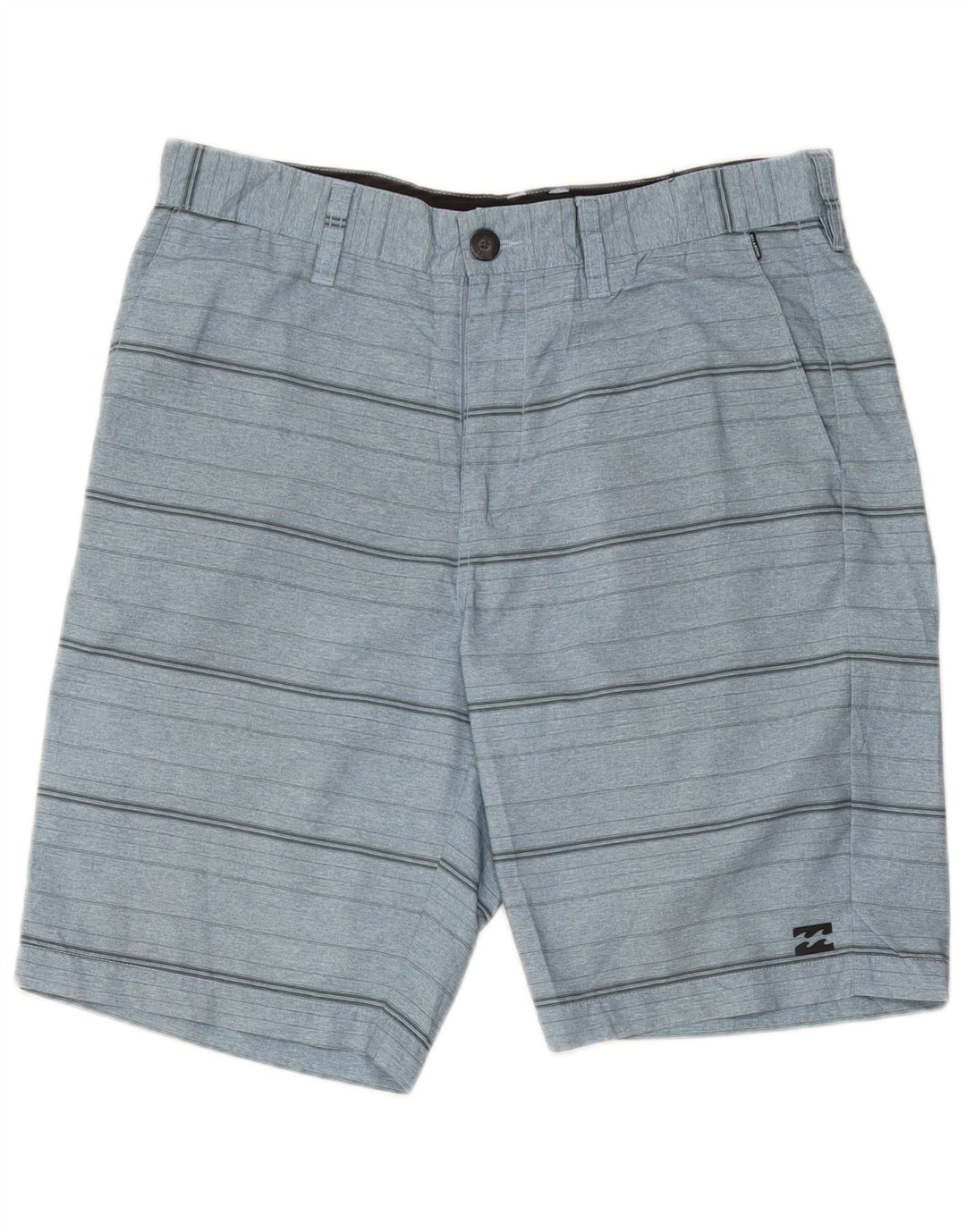 Billabong Mens Chino Shorts W33 poliéster listrado azul médio