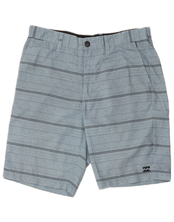 Billabong Mens Chino Shorts W33 poliéster listrado azul médio