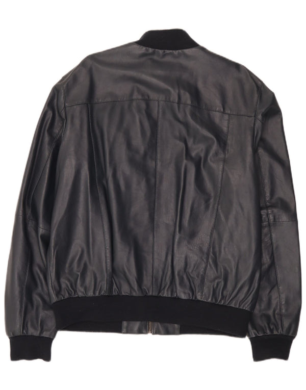 Jaqueta masculina de couro bomber Conbipel IT 56 2XL azul marinho