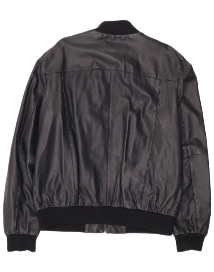 Jaqueta masculina de couro bomber Conbipel IT 56 2XL azul marinho