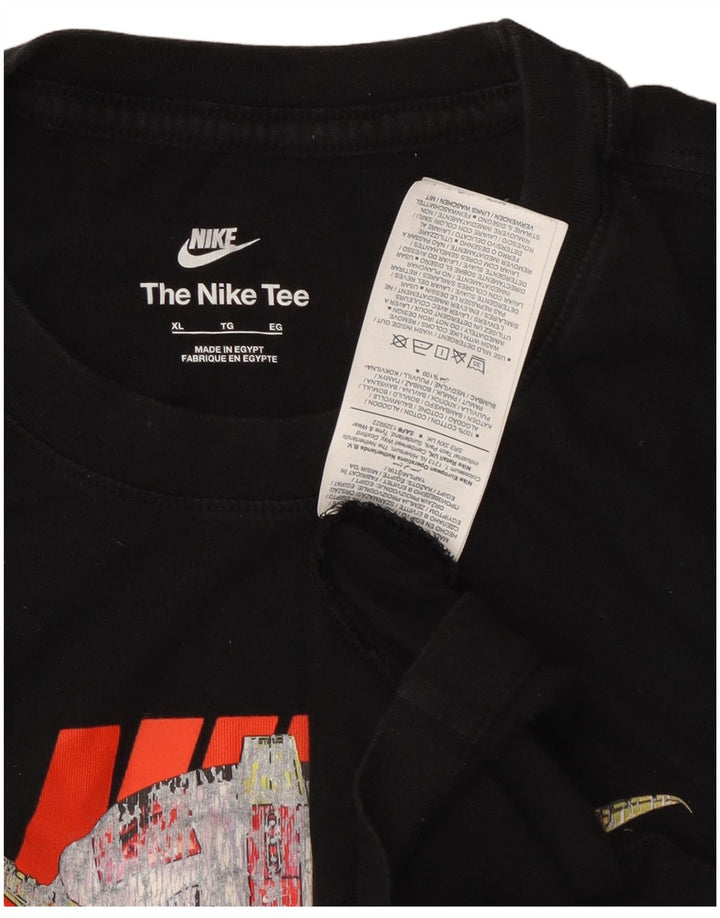 Camiseta Nike masculina gráfica Top XL algodão preto