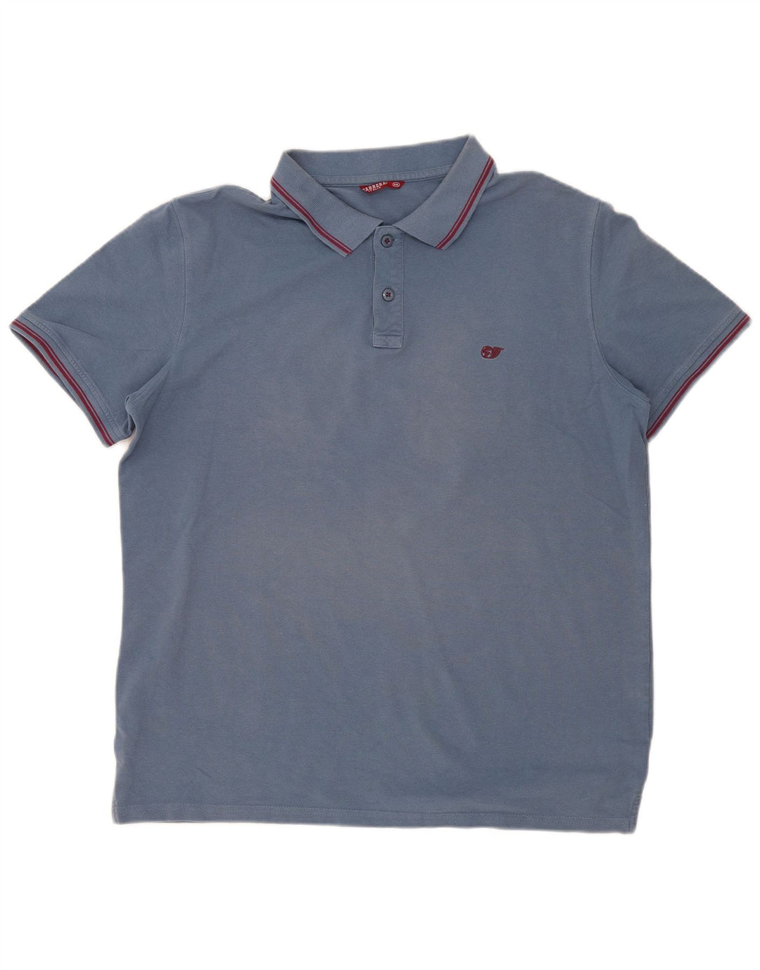 Camisa polo masculina Carrera 2XL algodão listrado azul