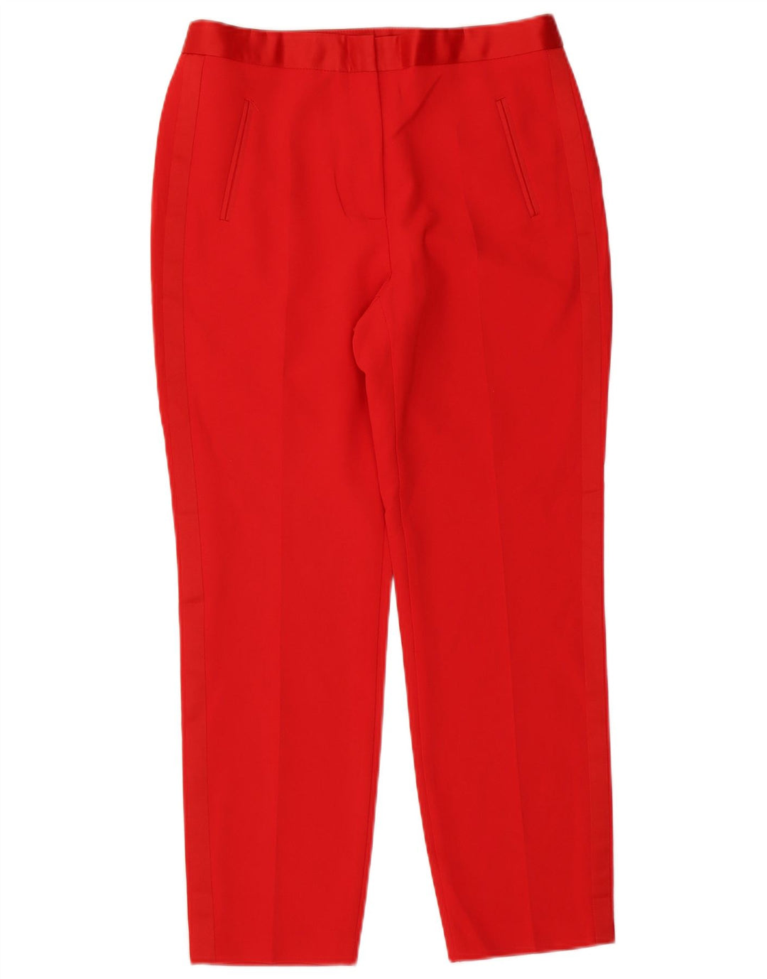 Calça feminina Zara Slim Suit grande W32 L27 vermelha
