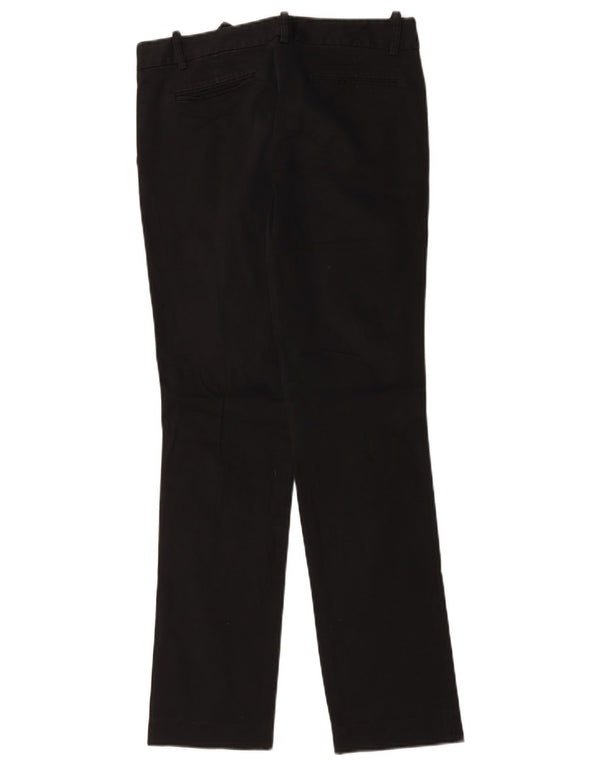 Calça chino reta feminina Zara EU 40 grande W30 L29 algodão preto