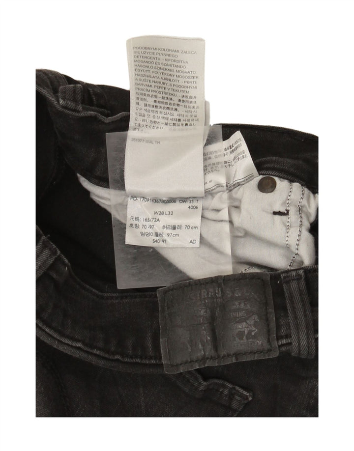 Jeans skinny feminino Levi's W28 L32 algodão preto