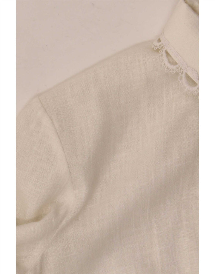 Blusa feminina Hanne Modell EU 38 médio branco floral algodão