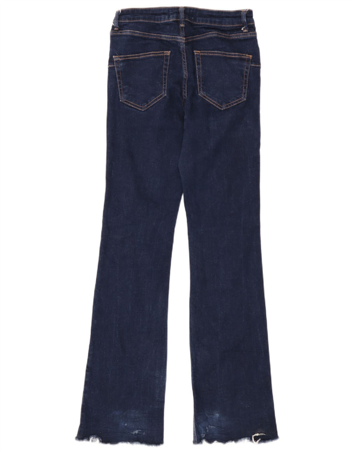 Zara Jeans feminino queimado EU 38 pequeno W28 L33 azul algodão