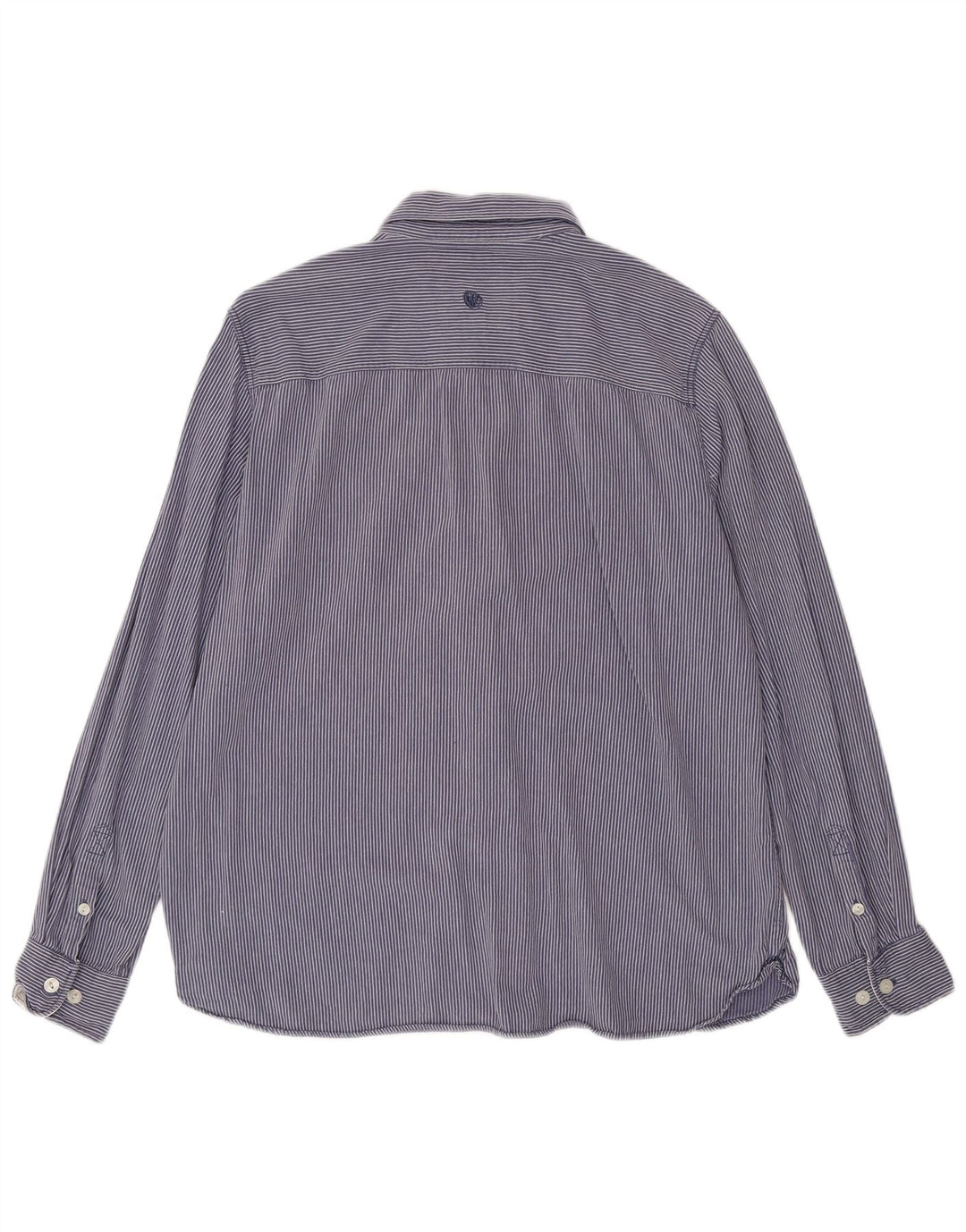 Camisa masculina Fat Face XL algodão risca de giz azul