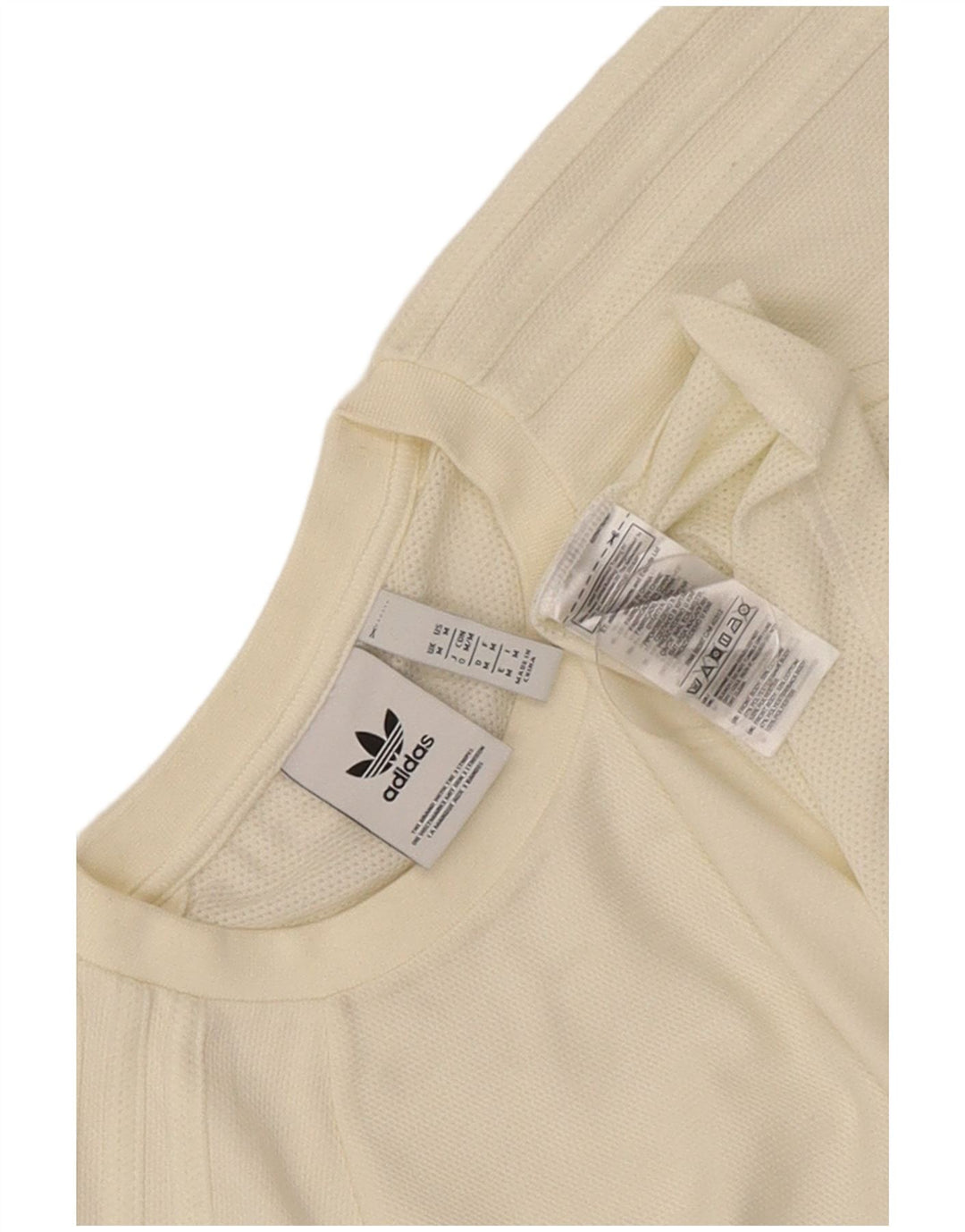 Adidas Mens Camiseta Top Médio Off White Algodão