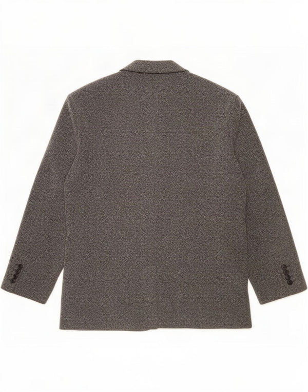 Jaqueta blazer masculina Marks & Spencer curta de 3 botões Reino Unido 42 grande cinza manchado