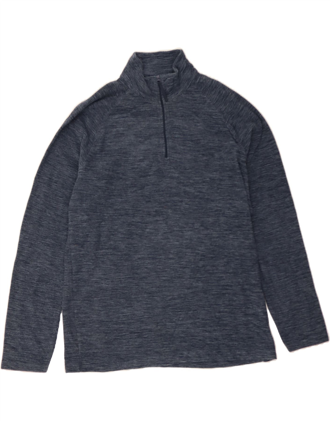MOUNTAIN WAREHOUSE Mens Zip Neck Fleece Jumper Large Navy Blue Flecked Vintage Mountain Warehouse and Second-Hand Mountain Warehouse from Messina Hembry 