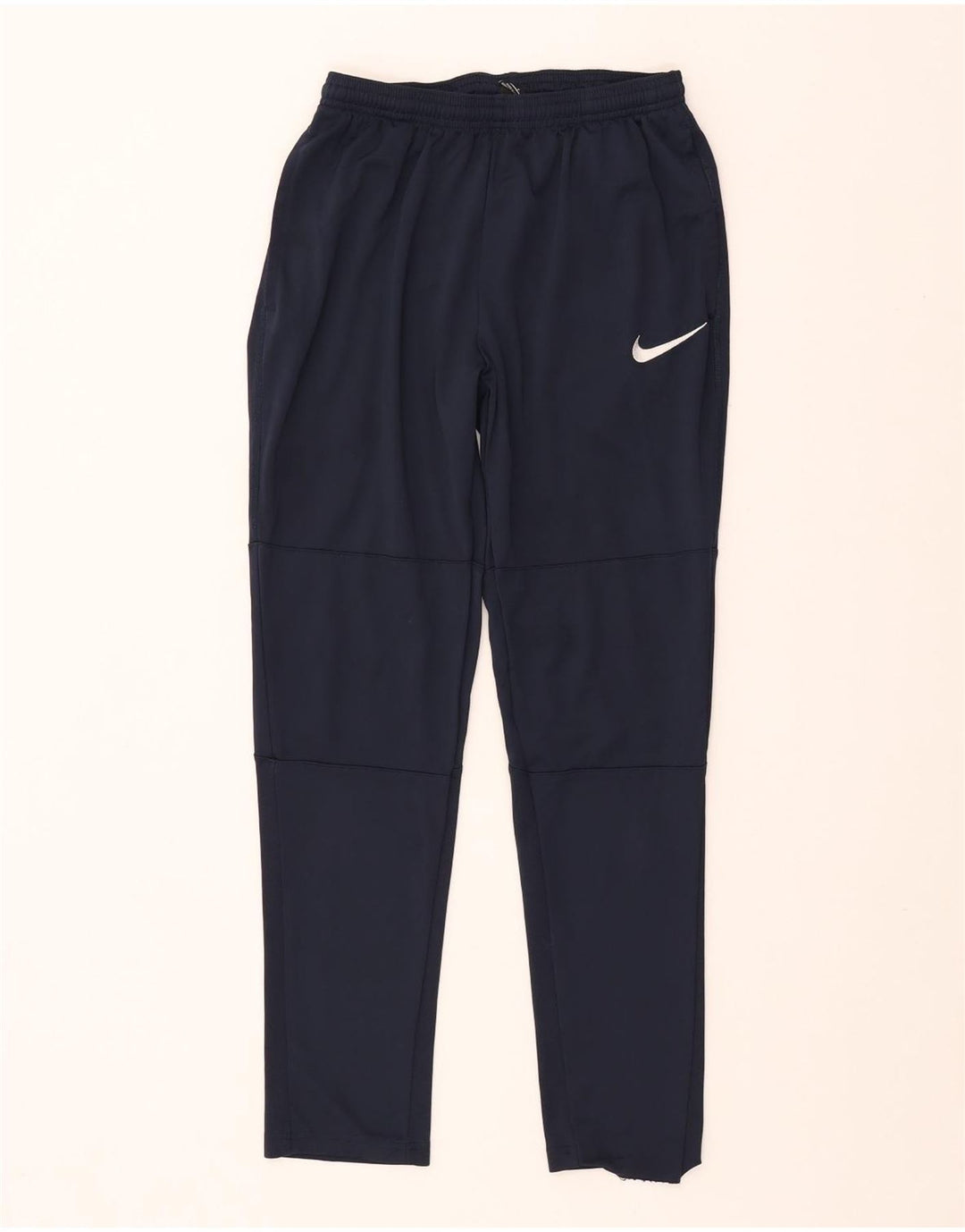 Calça de treino Nike masculina Dri Fit UK 10 pequena azul marinho poliéster