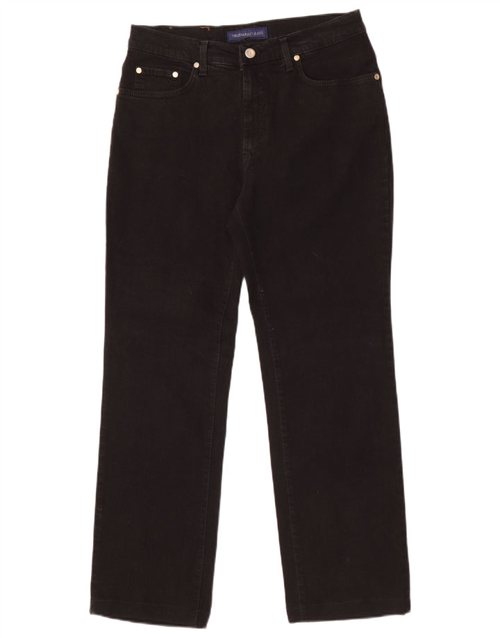 Trussardi Calça jeans reta masculina tamanho 30 W30 L29 algodão preto