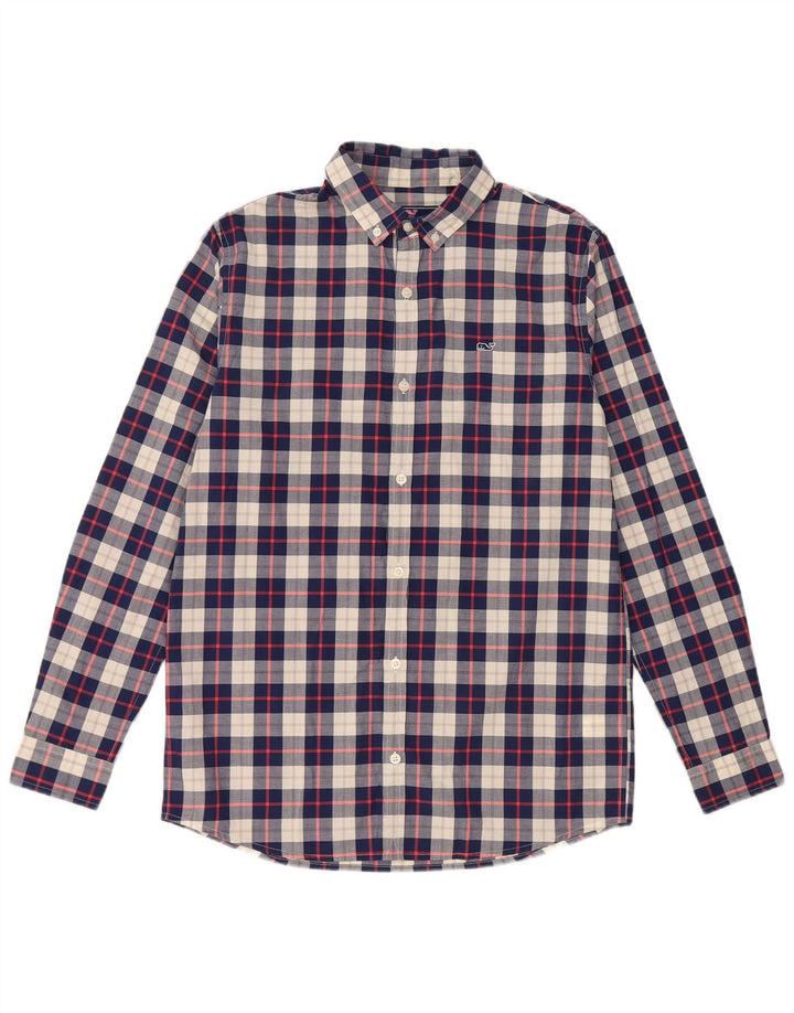 Camisa VINEYARD VINES Menino 15-16 Anos XL Azul Marinho Xadrez Algodão