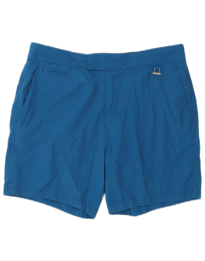 Shorts de natação masculino Calvin Klein algodão azul médio