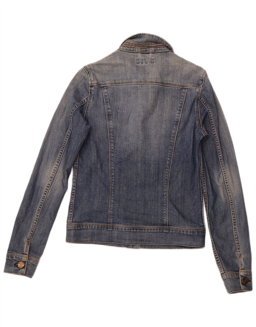 Jaqueta jeans feminina LEE Reino Unido 10 pequeno algodão azul marinho