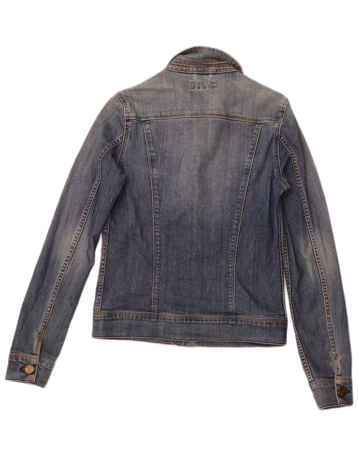 Jaqueta jeans feminina LEE Reino Unido 10 pequeno algodão azul marinho