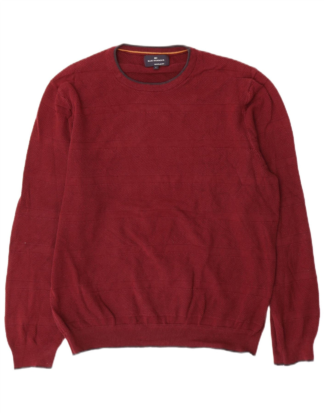 Suéter masculino Marks & Spencer Blue Harbor com gola redonda grande marrom