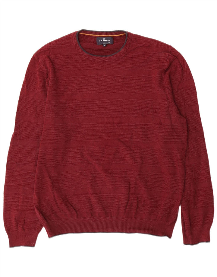 Suéter masculino Marks & Spencer Blue Harbor com gola redonda grande marrom