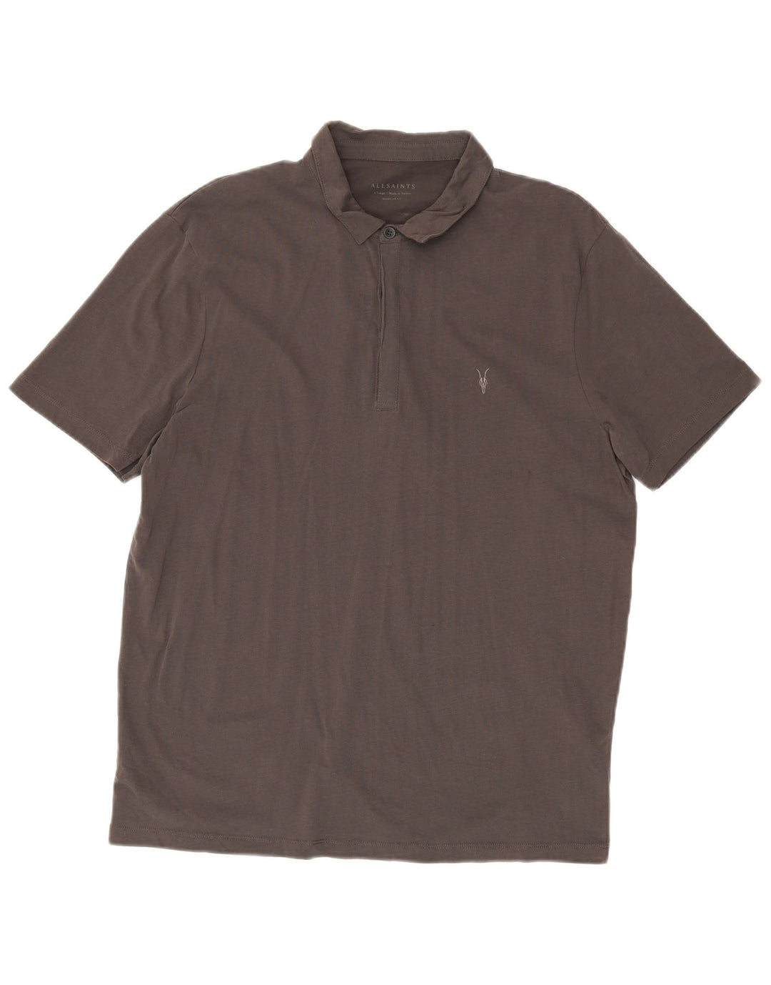 Camisa polo masculina All Saints Regular Fit XL algodão cinza