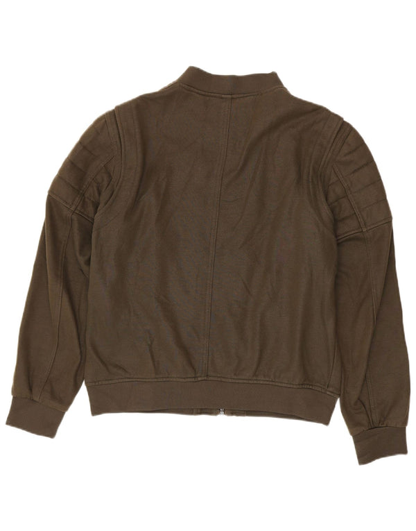 Zara Jaqueta masculina de agasalho XL Khaki Poliéster