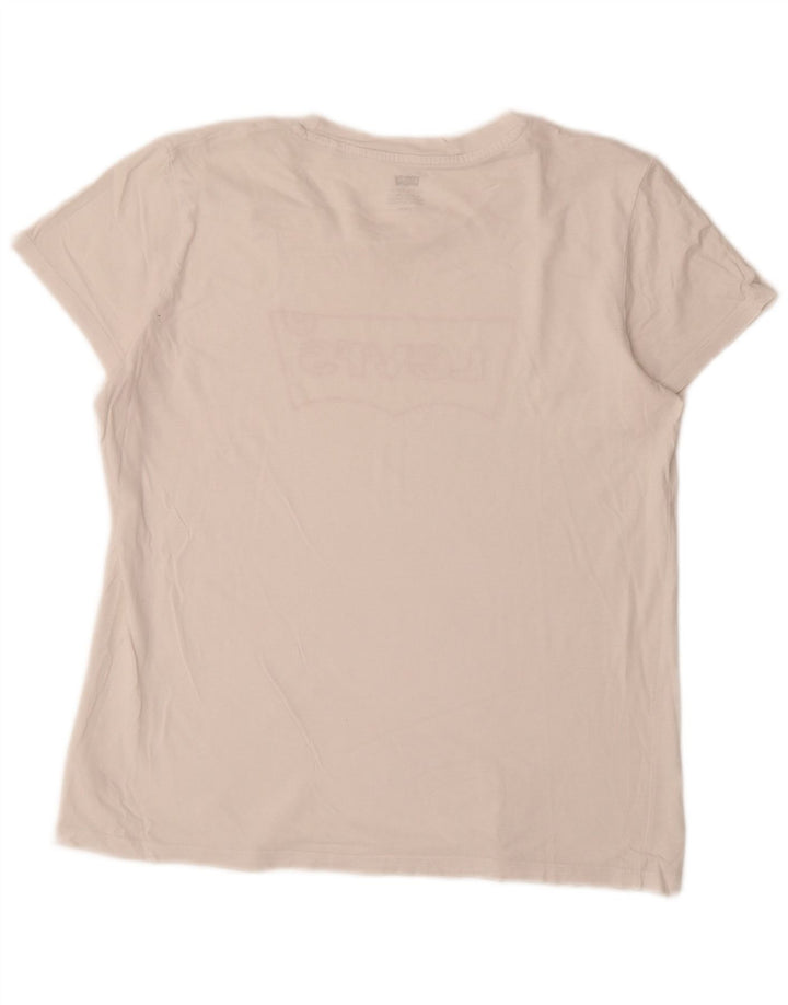 Camiseta feminina gráfica Levi's UK 16 grande branca