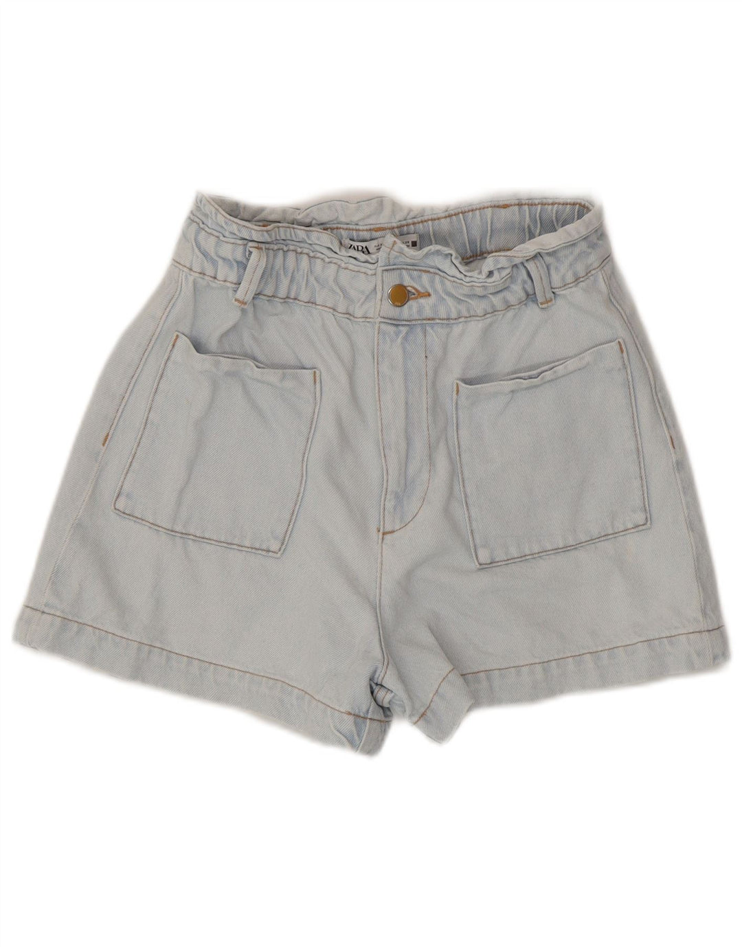 Shorts jeans feminino Zara EU 38 pequeno W28 azul