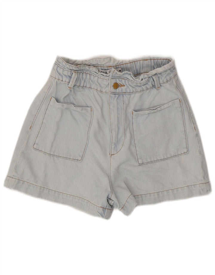 Shorts jeans feminino Zara EU 38 pequeno W28 azul