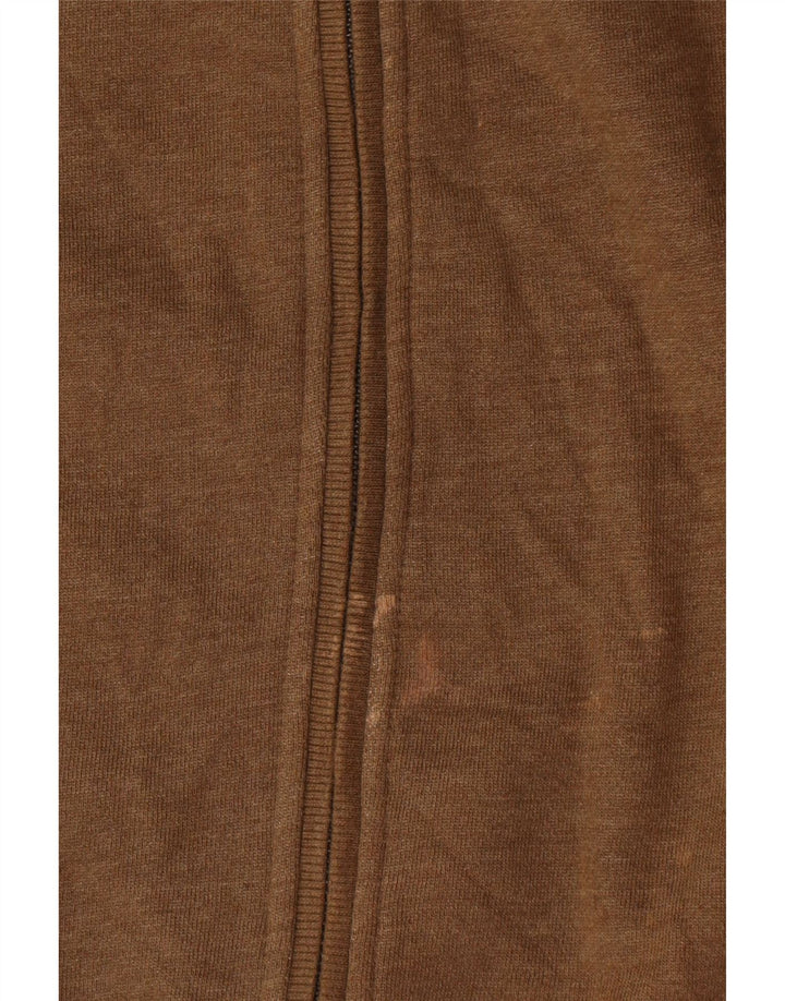 Crew Clothing Mens Treino Top Jaqueta Grande Algodão Marrom