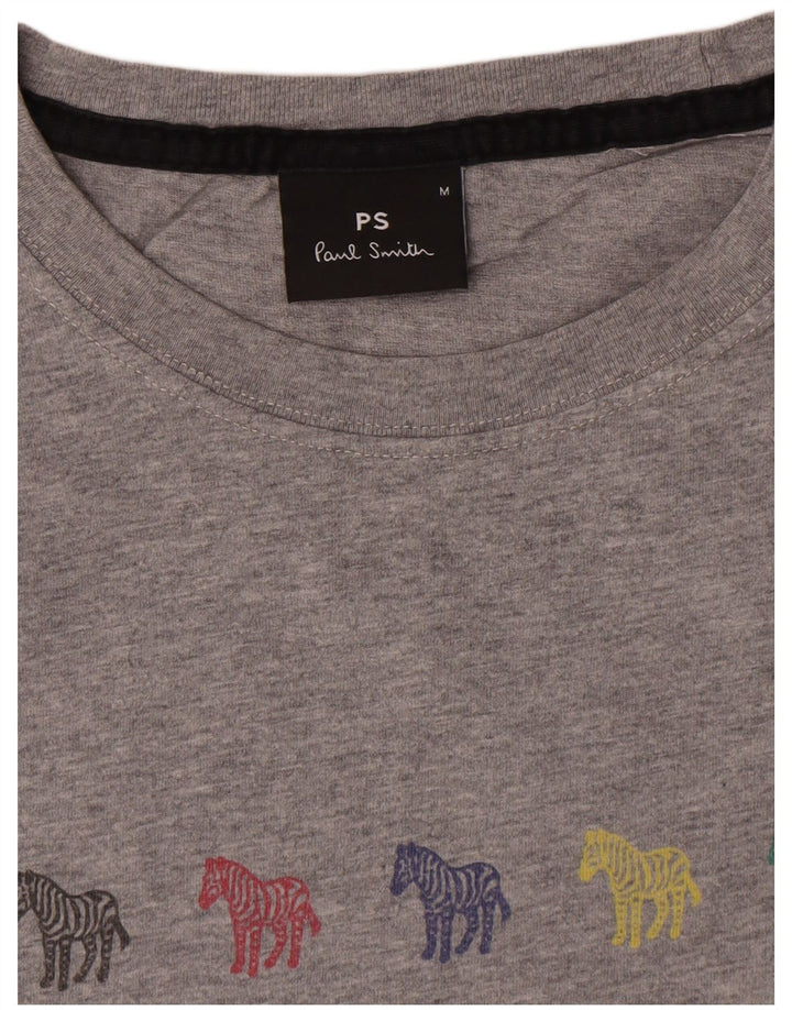 Camiseta feminina Paul Smith com estampa gráfica UK 14 algodão cinza médio