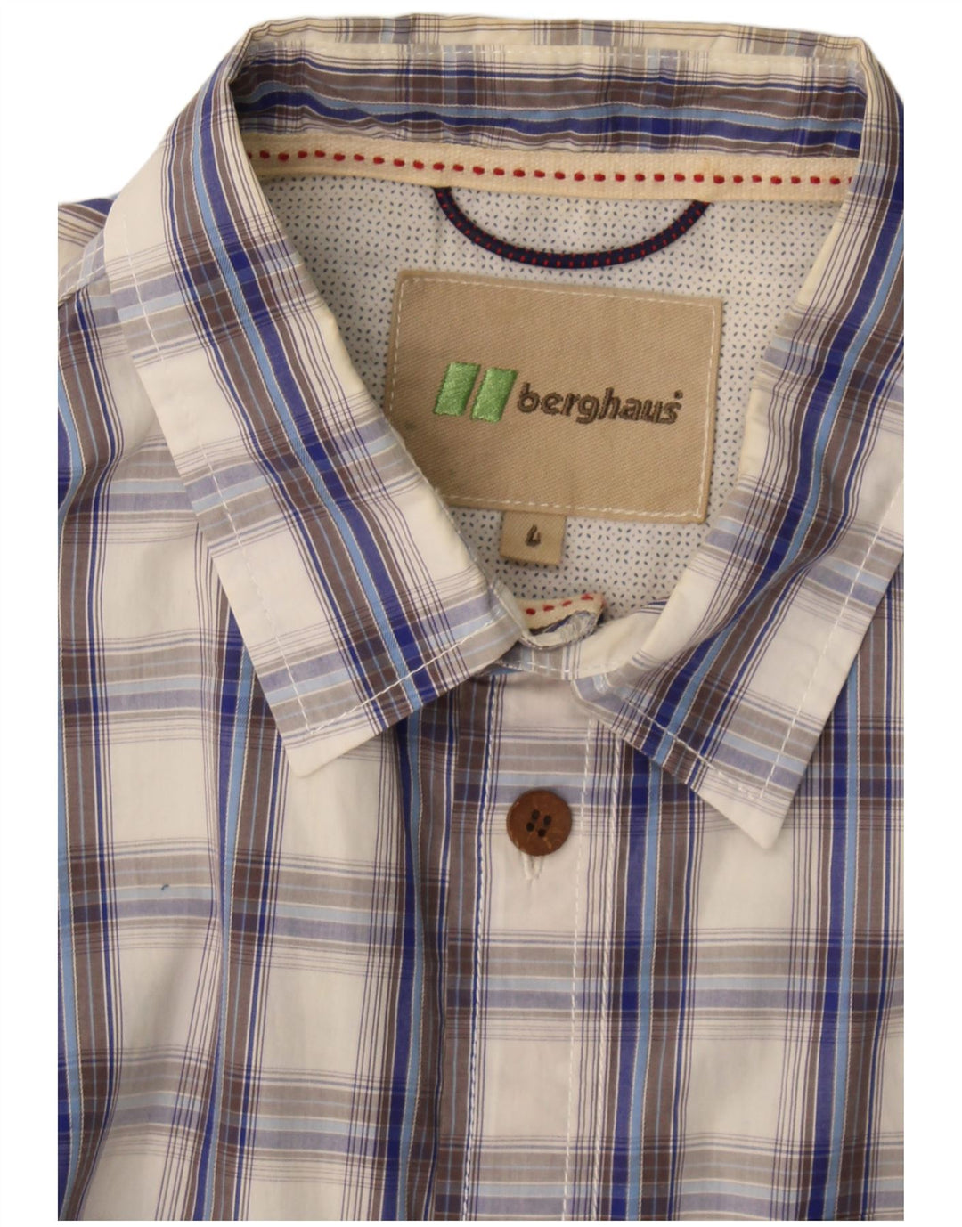 Camisa masculina de manga curta Berghaus de manga curta grande xadrez azul