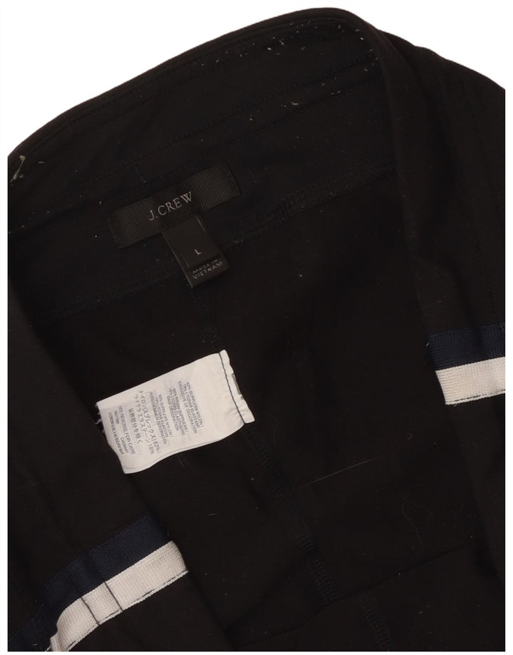 Calça de treino feminina J. Crew UK 16 grande nylon preto