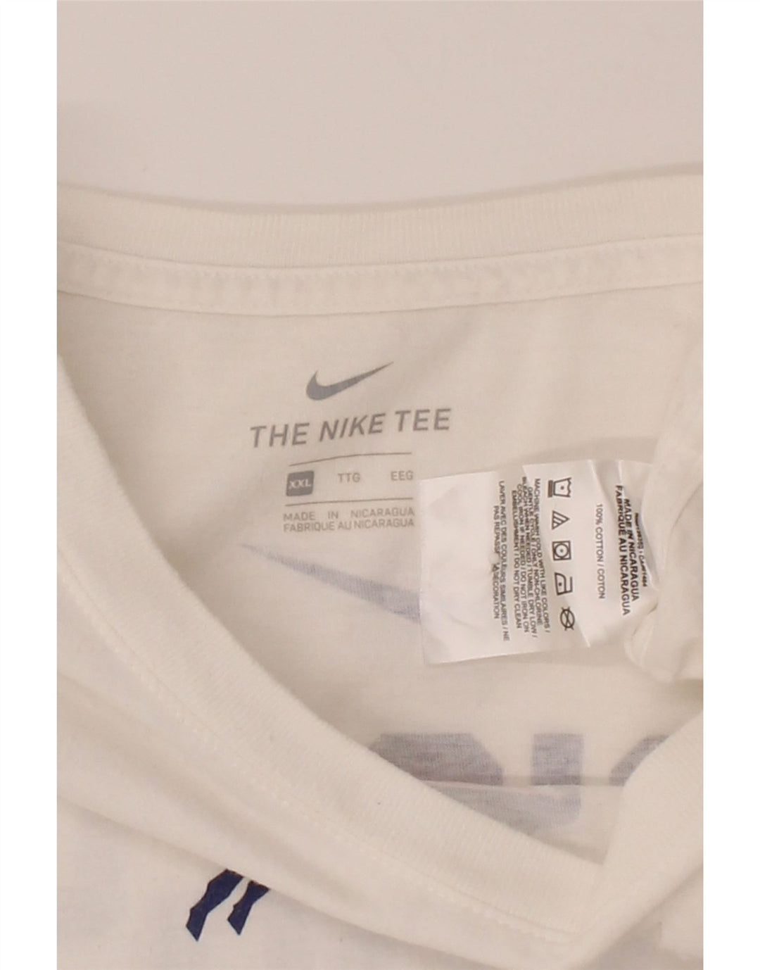 NIKE Mens Graphic T-Shirt Top 2XL White Cotton Vintage Nike and Second-Hand Nike from Messina Hembry 