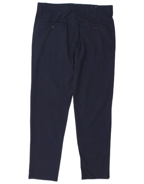 Zara Mens Slim Chino Calças EU 40 Médio W31 L29 Azul Marinho Poliéster