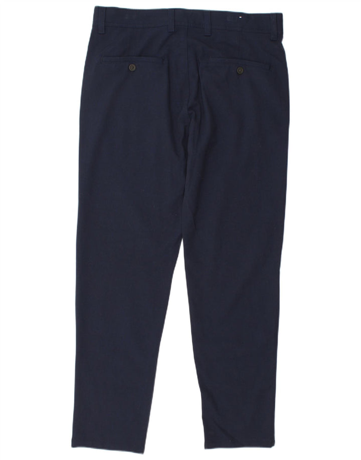 Zara Mens Slim Chino Calças EU 40 Médio W31 L29 Azul Marinho Poliéster