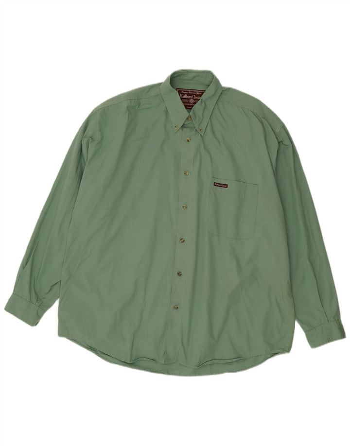 Camisa masculina Marlboro Classics XL verde algodão