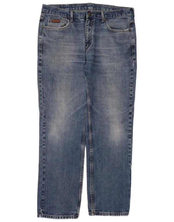 Calça jeans reta masculina Farah W38 L32 algodão azul