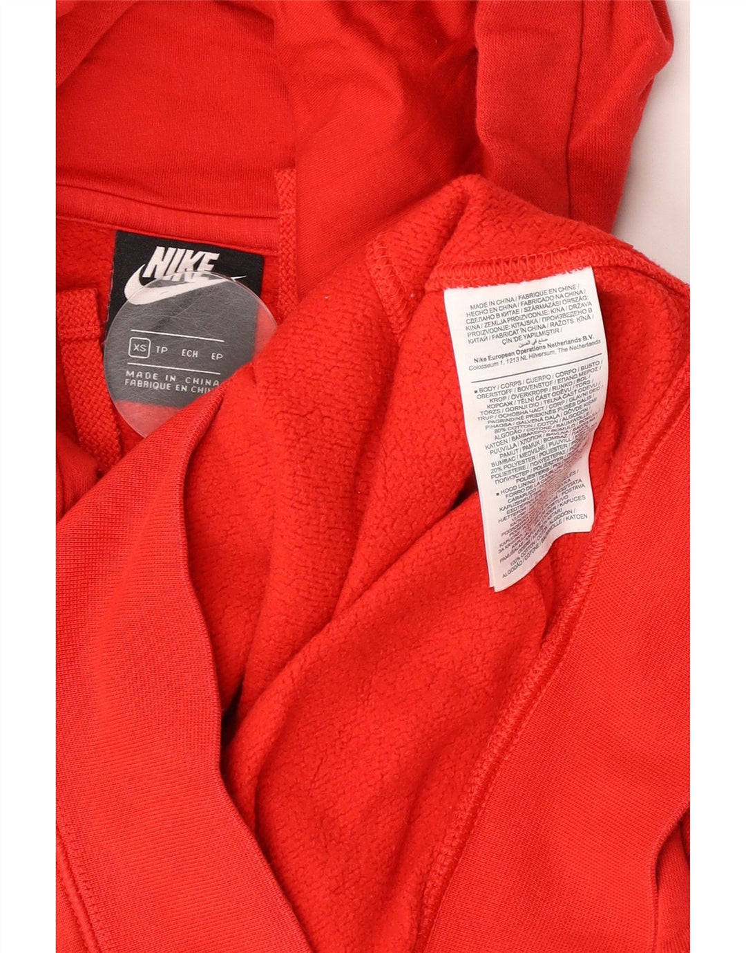 Nike Mens Hoodie Jumper XS Algodão Vermelho