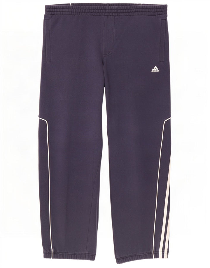 Adidas masculino climalite calças de treino joggers médio azul marinho algodão
