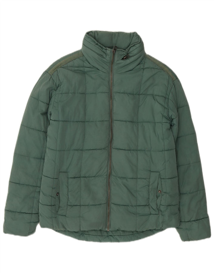 Jaqueta acolchoada superdimensionada feminina FAT FACE UK 6 XS poliéster verde