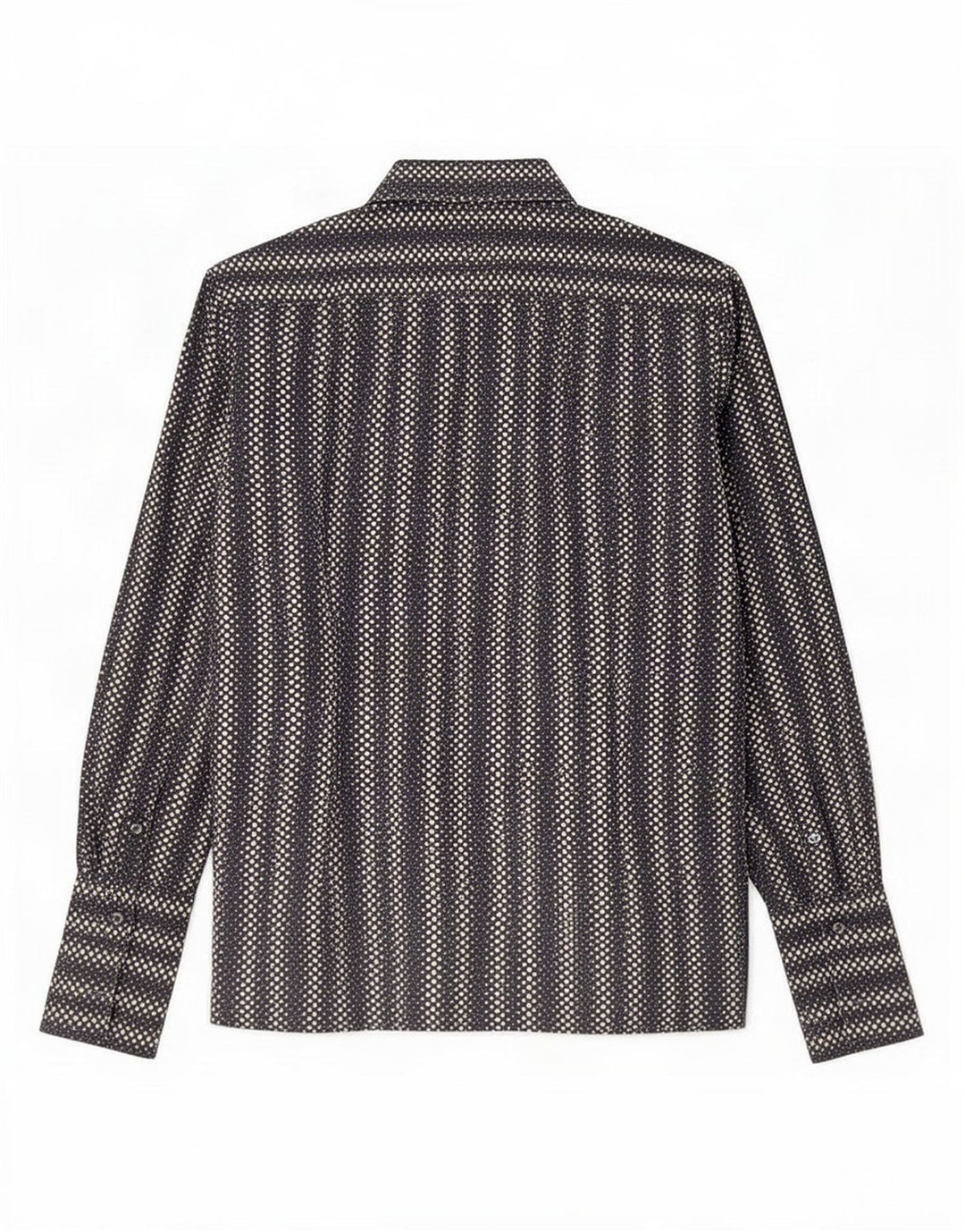 Camisa masculina Paul Smith de algodão manchado azul marinho médio