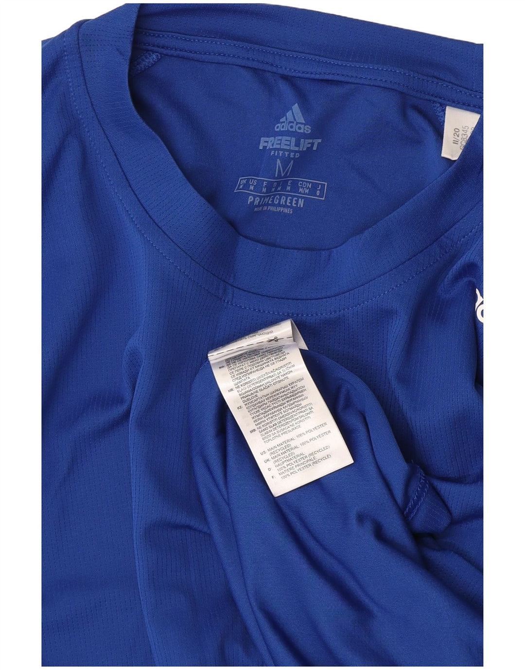 Camiseta Adidas Masculina Primegreen Top Azul Médio Poliéster