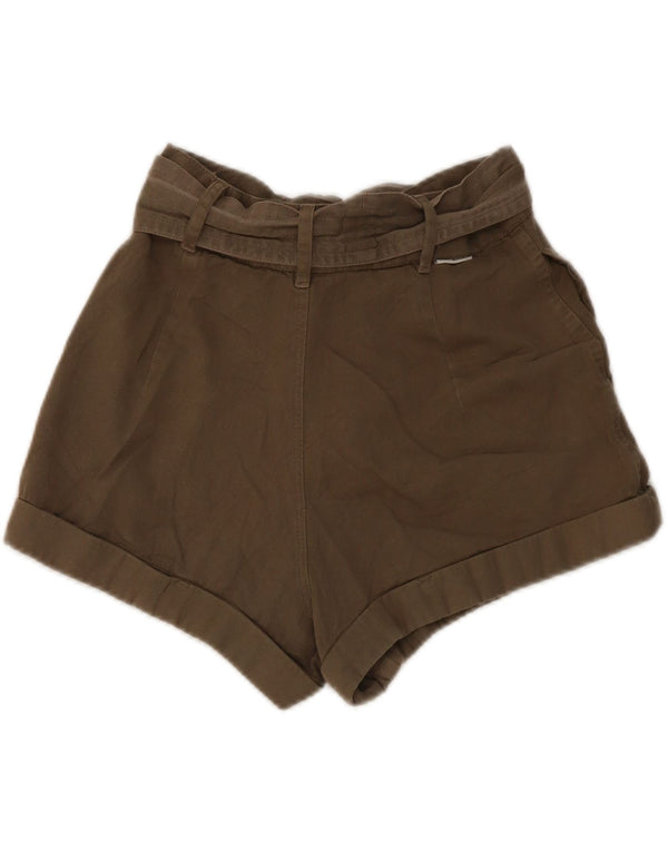 Calça feminina Billabong cintura alta W26 algodão cáqui pequeno