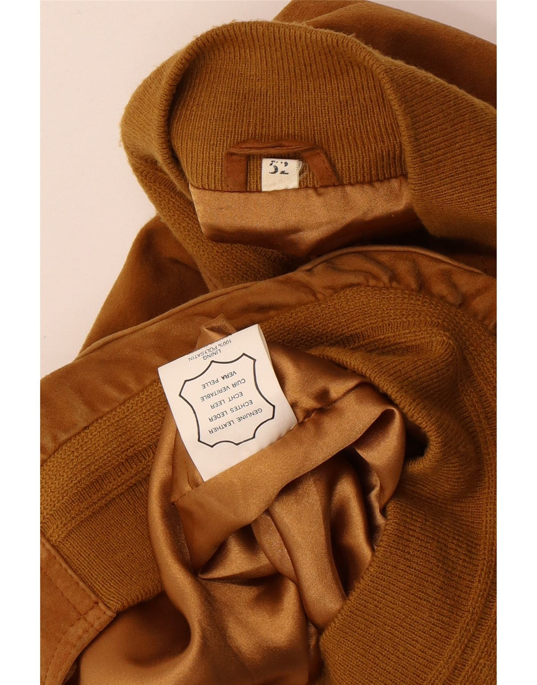Jaqueta bomber masculina vintage de camurça IT 52 XL couro marrom