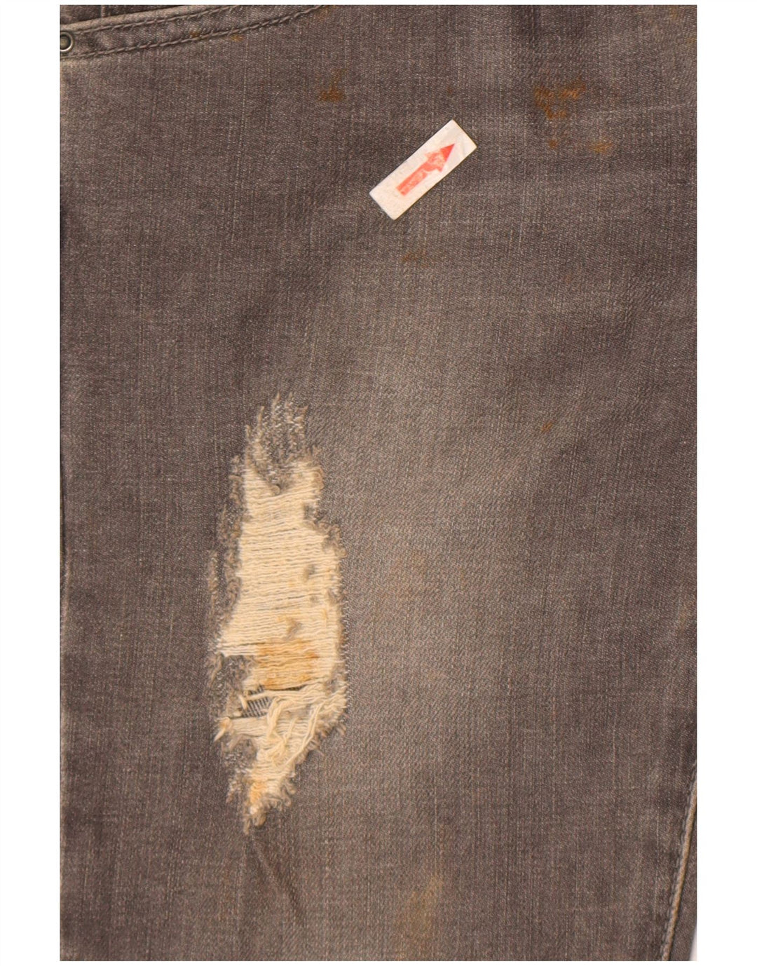 Zara Jeans femininos desgastados slim EU 34 2XS W24 L32 cinza