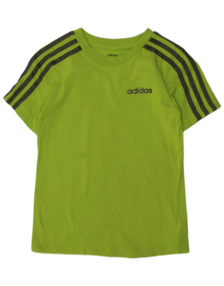 Camiseta Adidas Menino 5-6 Anos Verde Algodão