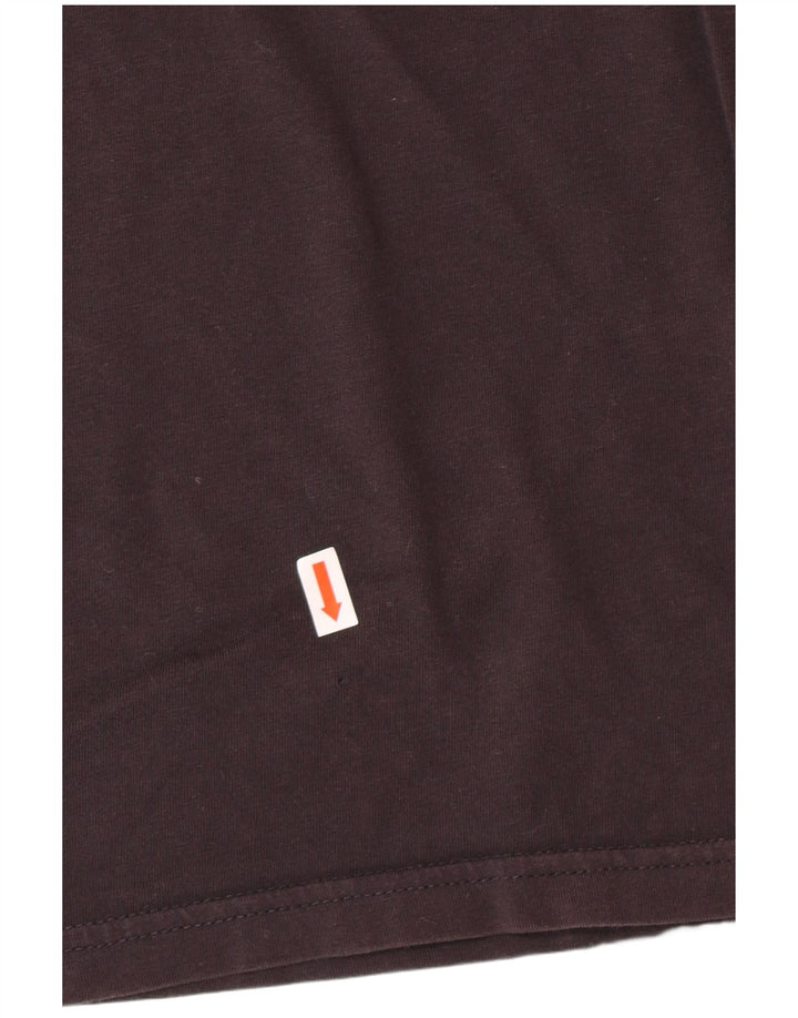 Camiseta masculina LYLE & SCOTT pequena de algodão marrom
