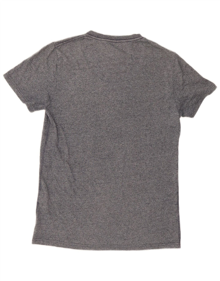 Camiseta masculina Superdry Top pequeno algodão manchado cinza